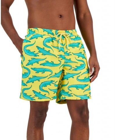 Men's Alligator Swim Trunks Yellow $12.50 Swimsuits