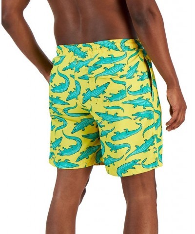 Men's Alligator Swim Trunks Yellow $12.50 Swimsuits