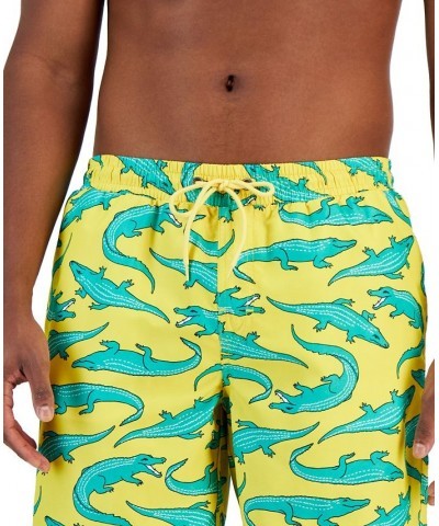 Men's Alligator Swim Trunks Yellow $12.50 Swimsuits