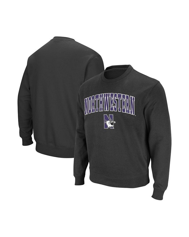 Men's Charcoal Northwestern Wildcats Arch & Logo Crew Neck Sweatshirt $28.20 Sweatshirt