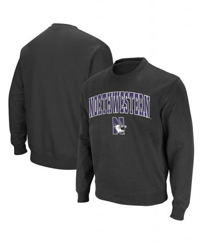 Men's Charcoal Northwestern Wildcats Arch & Logo Crew Neck Sweatshirt $28.20 Sweatshirt