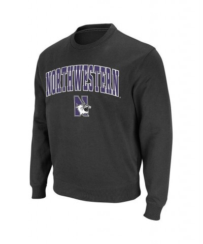 Men's Charcoal Northwestern Wildcats Arch & Logo Crew Neck Sweatshirt $28.20 Sweatshirt