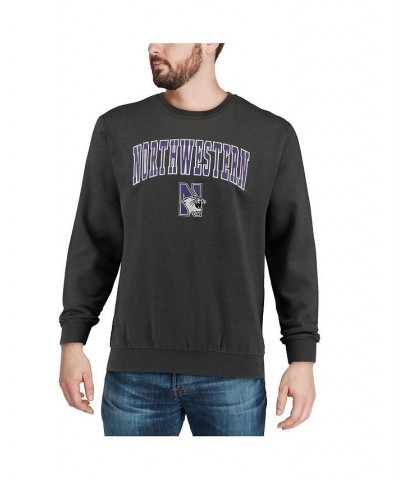 Men's Charcoal Northwestern Wildcats Arch & Logo Crew Neck Sweatshirt $28.20 Sweatshirt