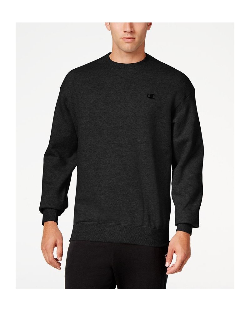 Men's Big & Tall Powerblend Solid Fleece Sweatshirt Black $19.25 Sweatshirt