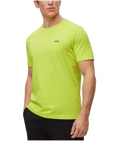 BOSS Men's Cotton Regular-Fit T-shirt Green $30.60 T-Shirts