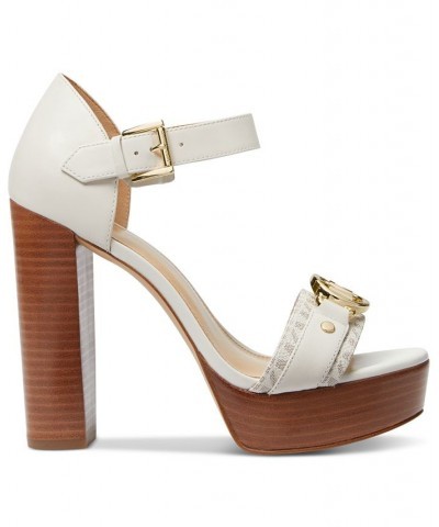 Women's Rory Ankle-Strap Platform Dress Sandals Tan/Beige $84.00 Shoes