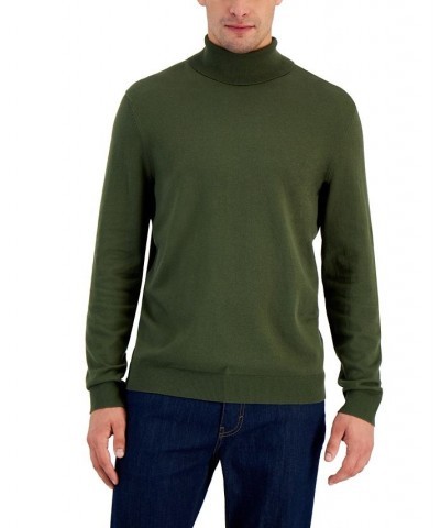 Men's Turtleneck Sweater Green $17.94 Sweaters