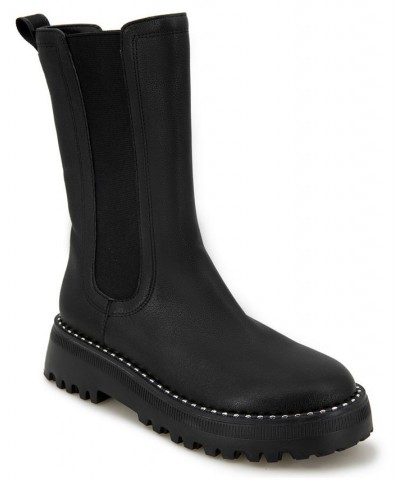 Women's Radell Lug Sole Chelsea Boots Black $77.49 Shoes