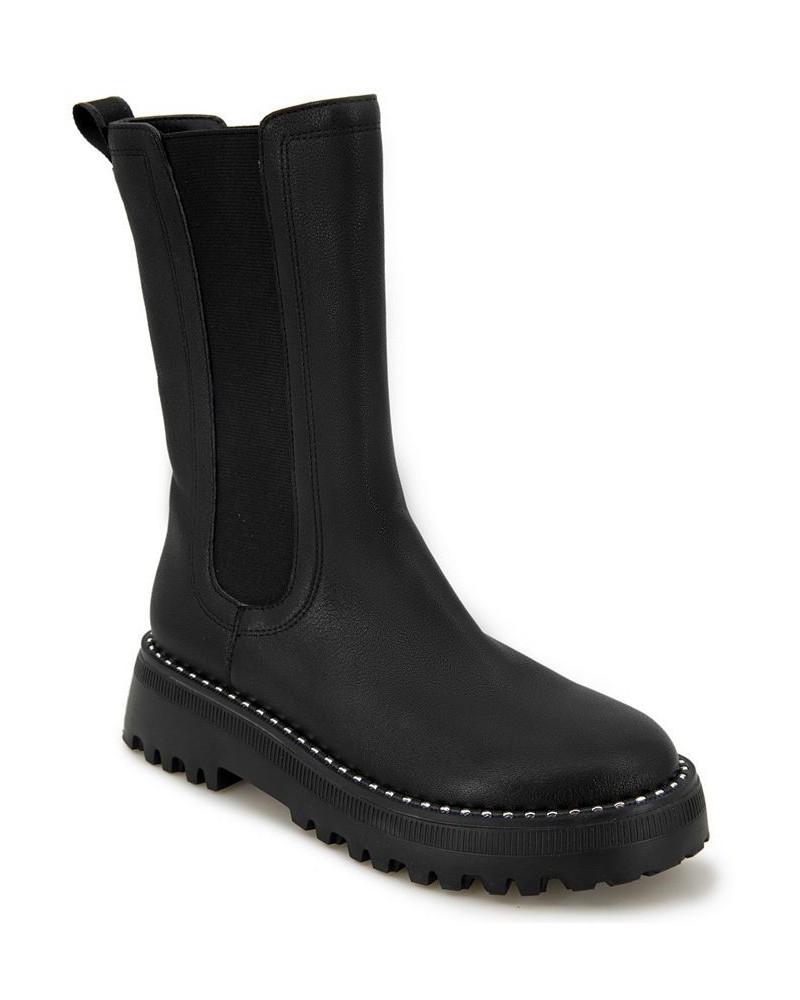 Women's Radell Lug Sole Chelsea Boots Black $77.49 Shoes