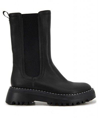 Women's Radell Lug Sole Chelsea Boots Black $77.49 Shoes