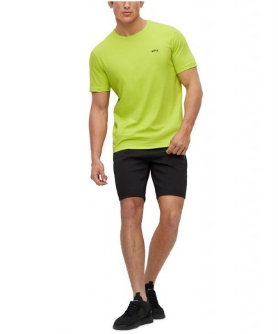 BOSS Men's Cotton Regular-Fit T-shirt Green $30.60 T-Shirts