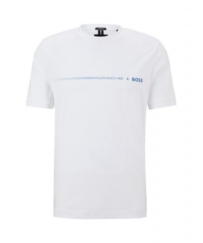 BOSS Men's Porsche Mercerized-Cotton Exclusive Branding T-shirt White $44.16 T-Shirts