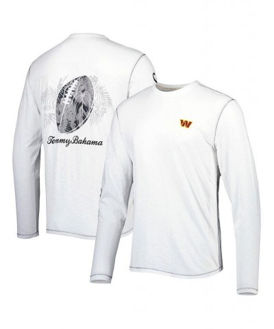 Men's White Washington Commanders Laces Out Billboard Long Sleeve T-shirt $49.20 T-Shirts