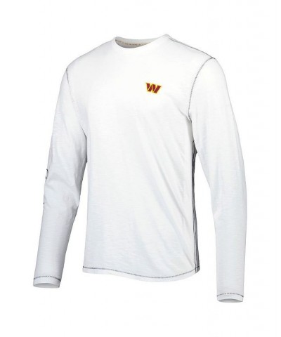 Men's White Washington Commanders Laces Out Billboard Long Sleeve T-shirt $49.20 T-Shirts