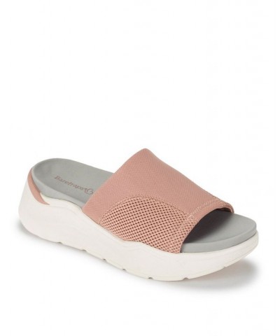 Whisper Platform Slide Sandals Pink $45.90 Shoes