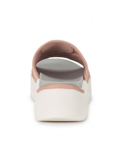 Whisper Platform Slide Sandals Pink $45.90 Shoes