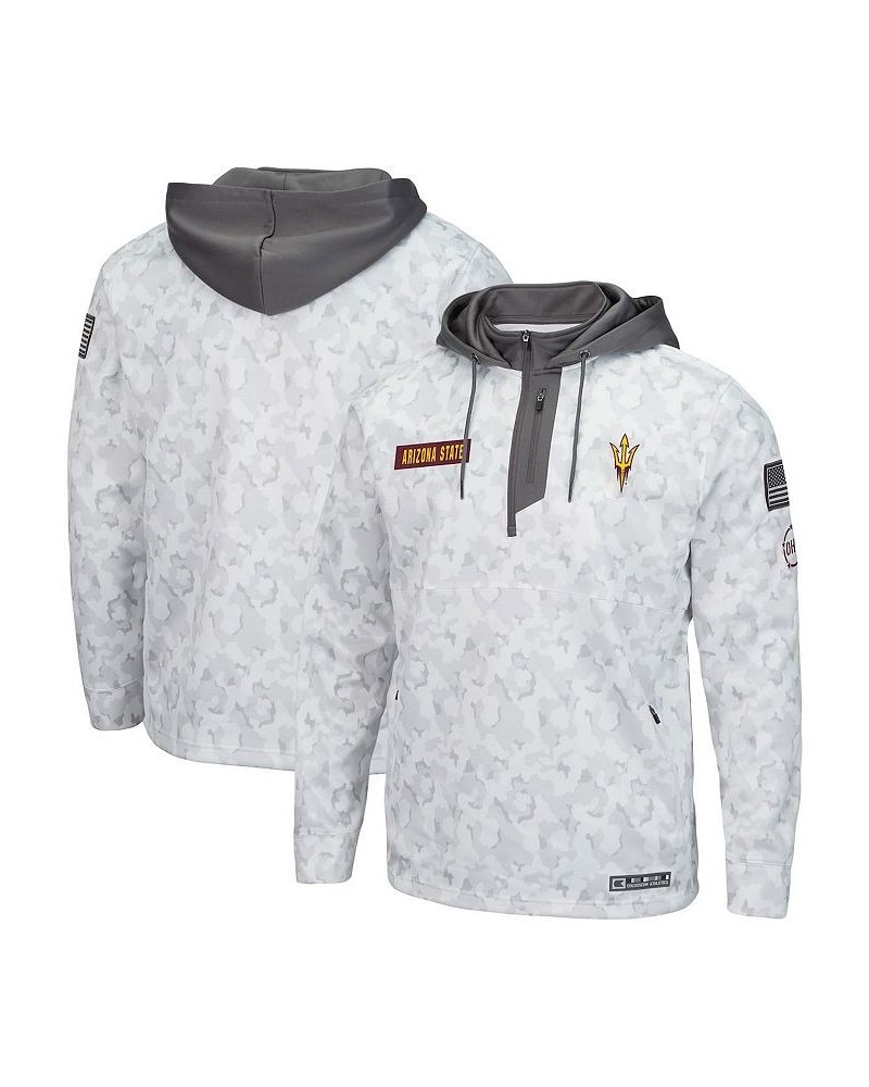 Men's Arctic Camo Arizona State Sun Devils OHT Military-Inspired Appreciation Quarter-Zip Hoodie $34.31 Sweatshirt