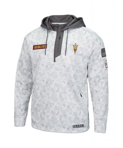 Men's Arctic Camo Arizona State Sun Devils OHT Military-Inspired Appreciation Quarter-Zip Hoodie $34.31 Sweatshirt