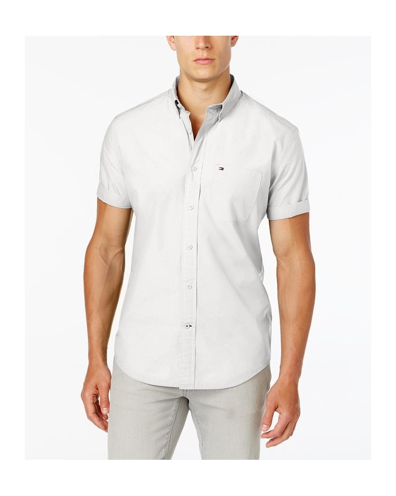 Men's Maxwell Short-Sleeve Button-Down Classic Fit Shirt White $18.28 Shirts