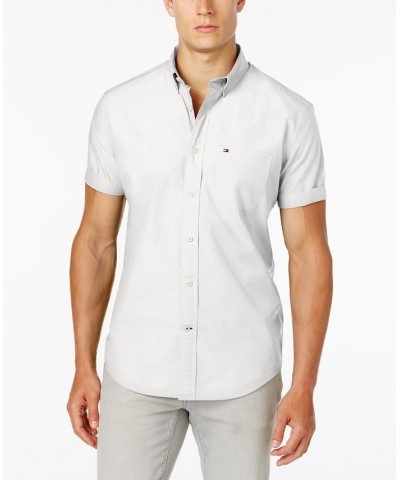 Men's Maxwell Short-Sleeve Button-Down Classic Fit Shirt White $18.28 Shirts