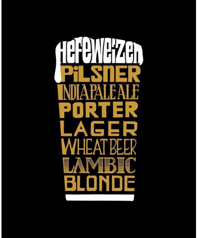 Men's Styles of Beer Word Art Crew Neck Sweatshirt Black $22.00 Sweatshirt