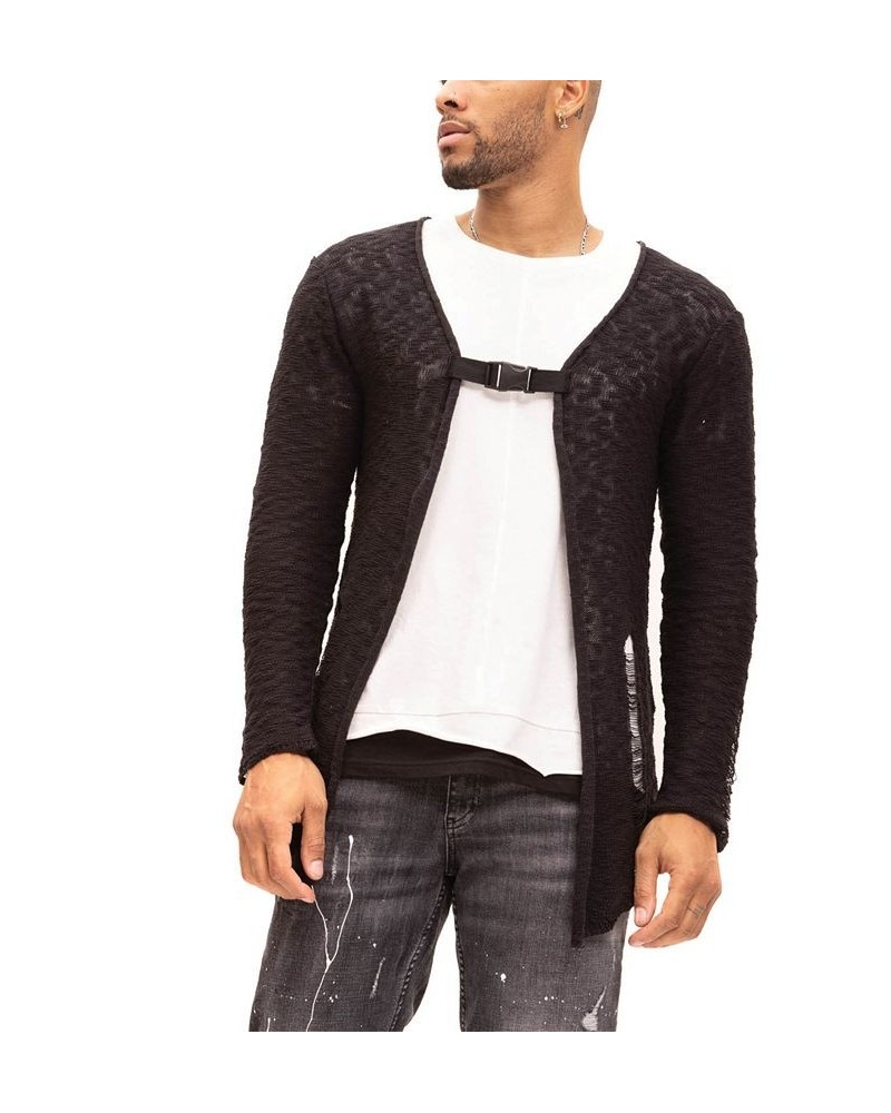 Men's Modern Buckled Long Cardigan Sweater $48.00 Sweaters