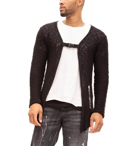 Men's Modern Buckled Long Cardigan Sweater $48.00 Sweaters