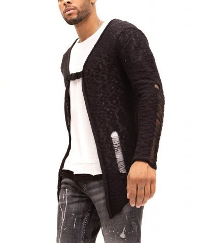 Men's Modern Buckled Long Cardigan Sweater $48.00 Sweaters