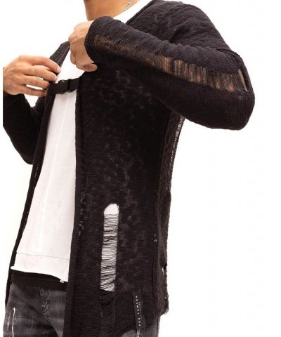 Men's Modern Buckled Long Cardigan Sweater $48.00 Sweaters