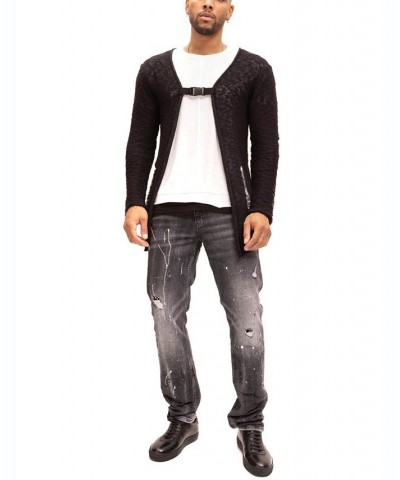 Men's Modern Buckled Long Cardigan Sweater $48.00 Sweaters