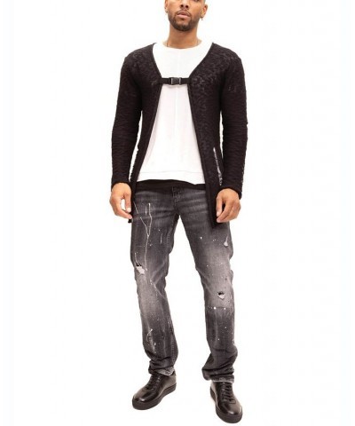 Men's Modern Buckled Long Cardigan Sweater $48.00 Sweaters