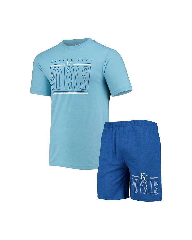 Men's Royal, Light Blue Kansas City Royals Meter T-shirt and Shorts Sleep Set $34.31 Pajama