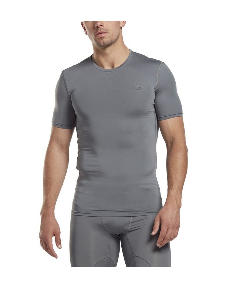 Men's Workout Ready Compression Short-Sleeve T-Shirt Gray $15.93 T-Shirts