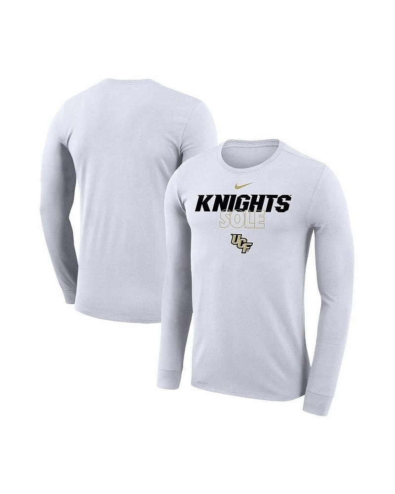 Men's White UCF Knights On Court Bench Long Sleeve T-shirt $22.50 T-Shirts