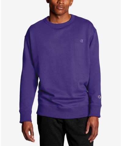 Men's Powerblend Fleece Sweatshirt Purple $22.75 Sweatshirt