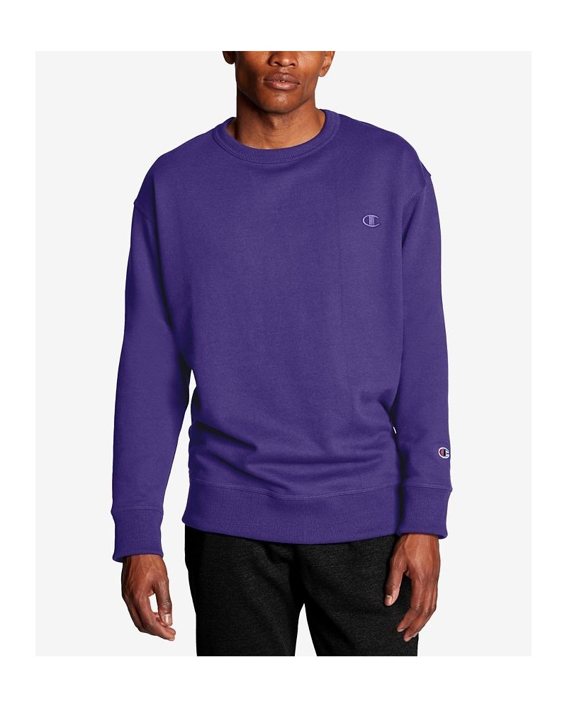 Men's Powerblend Fleece Sweatshirt Purple $22.75 Sweatshirt