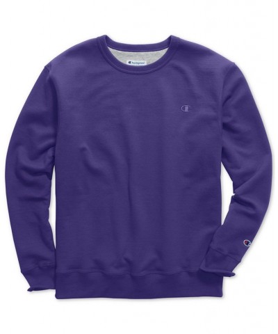 Men's Powerblend Fleece Sweatshirt Purple $22.75 Sweatshirt