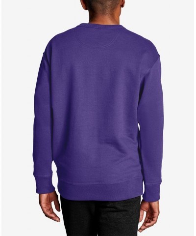 Men's Powerblend Fleece Sweatshirt Purple $22.75 Sweatshirt