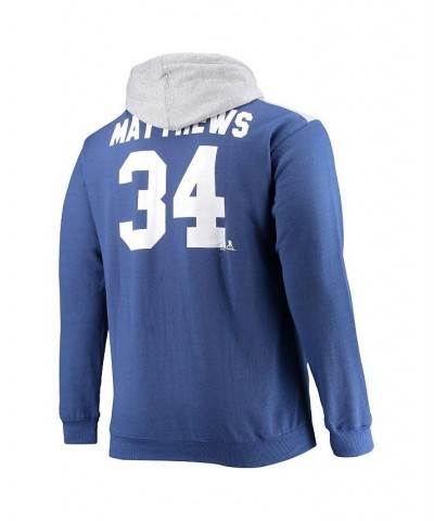 Men's Auston Matthews Blue Toronto Maple Leafs Big and Tall Colorblock Full-Zip Hoodie $38.25 Sweatshirt