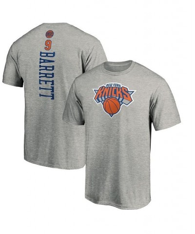 Men's Branded RJ Barrett Heathered Gray New York Knicks Playmaker Name and Number T-shirt $14.96 T-Shirts