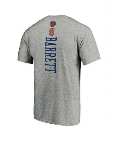 Men's Branded RJ Barrett Heathered Gray New York Knicks Playmaker Name and Number T-shirt $14.96 T-Shirts