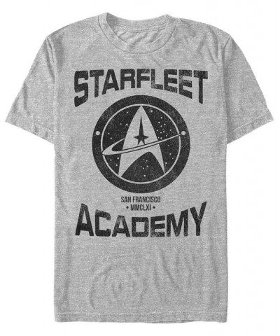 Star Trek Men's Starfleet Academy Starfleet Complete Insignia Short Sleeve T-Shirt Gray $19.94 T-Shirts