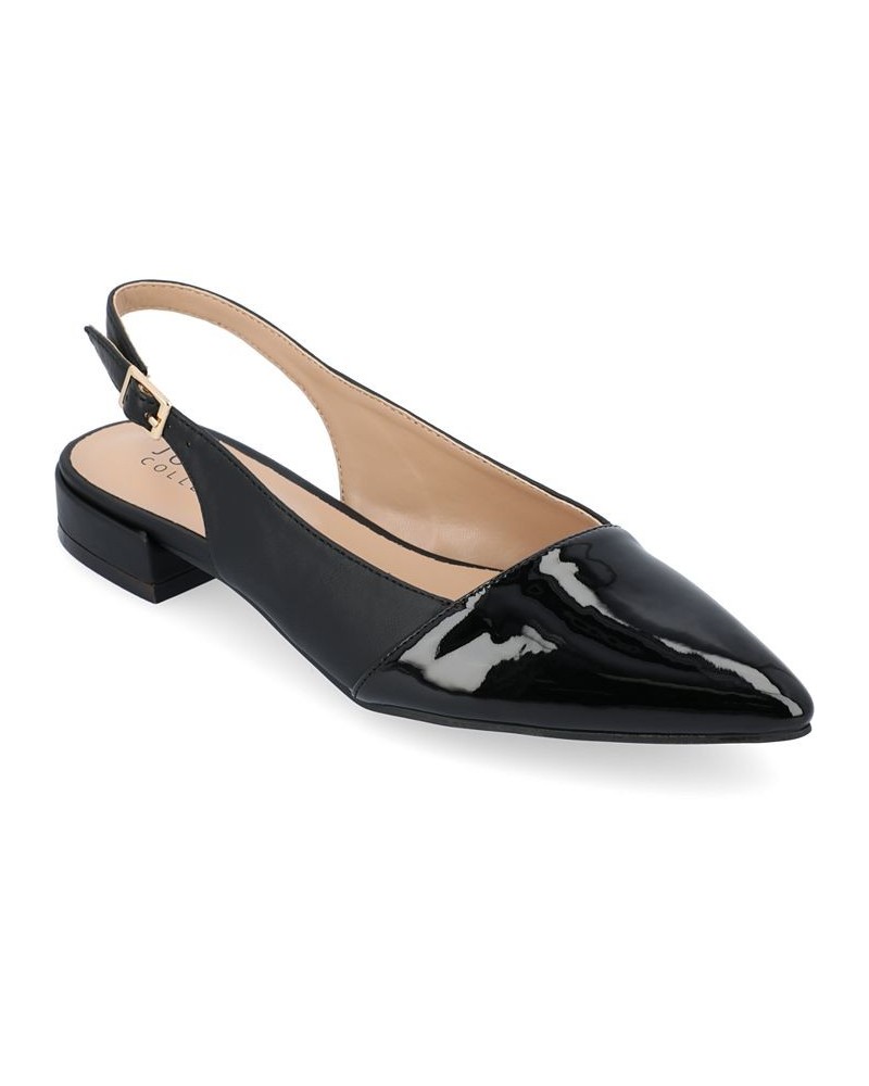 Women's Bertie Two-Tone Flat Black $39.90 Shoes