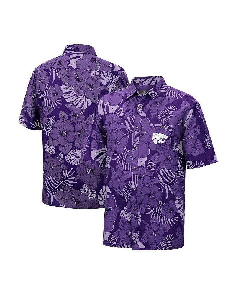 Men's Purple Kansas State Wildcats Dude Camp Button-Up Shirt $41.24 Shirts