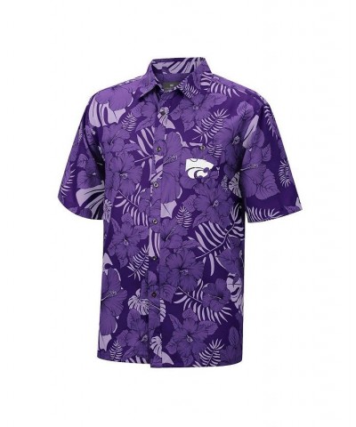 Men's Purple Kansas State Wildcats Dude Camp Button-Up Shirt $41.24 Shirts