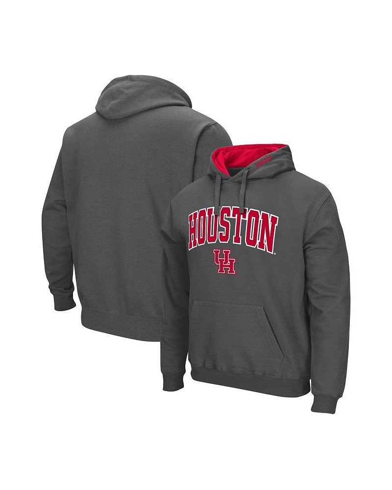 Men's Charcoal Houston Cougars Arch and Logo Pullover Hoodie $22.35 Sweatshirt