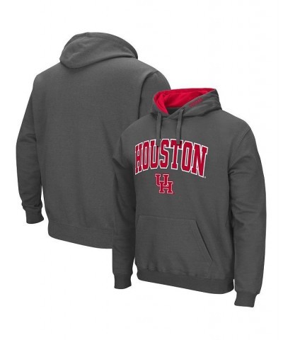 Men's Charcoal Houston Cougars Arch and Logo Pullover Hoodie $22.35 Sweatshirt