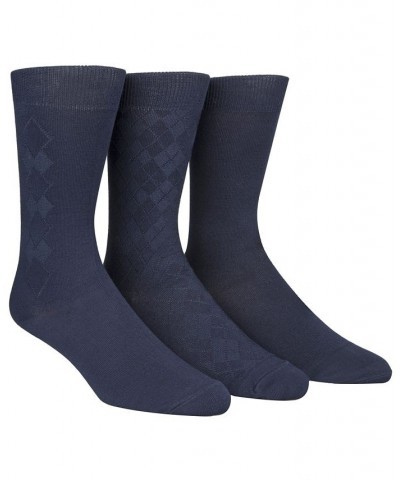 Men's Socks, Rayon Dress Men's Socks 3 Pack Blue $8.84 Socks