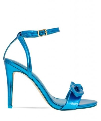 Women's Jamina Bow Detail Dress Sandal Blue $59.34 Shoes