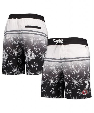 Men's Black San Francisco 49ers Island Volley Swim Shorts $25.37 Swimsuits